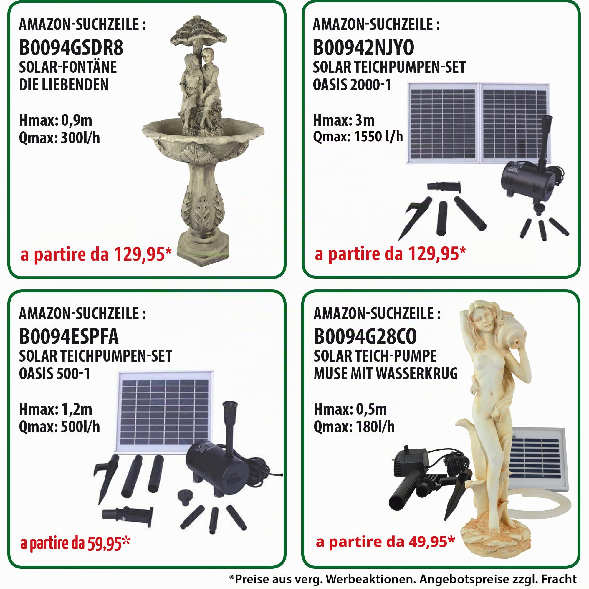 AMUR Fontana da giardino, fontana decorativa, cascata, alpi con luce LED, 230 V, gioco d'acqua per giardino, laghetto, terrazza, balcone