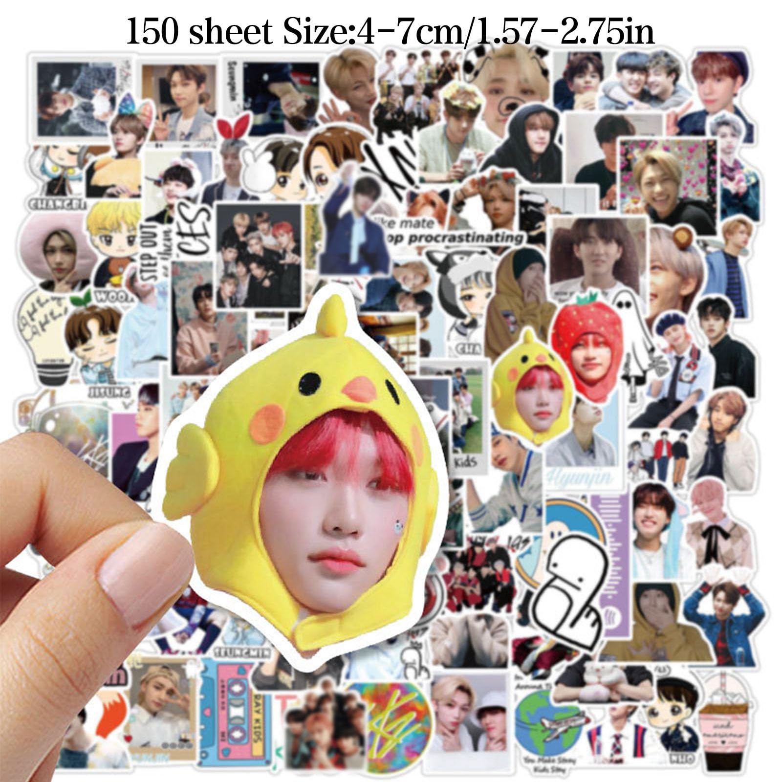 Pack De 150 Pegatinas De Stray Kids – Vinilo Impermeable Kawaii – Ideales Para Decorar Botellas, Guitarras Y Mochilas