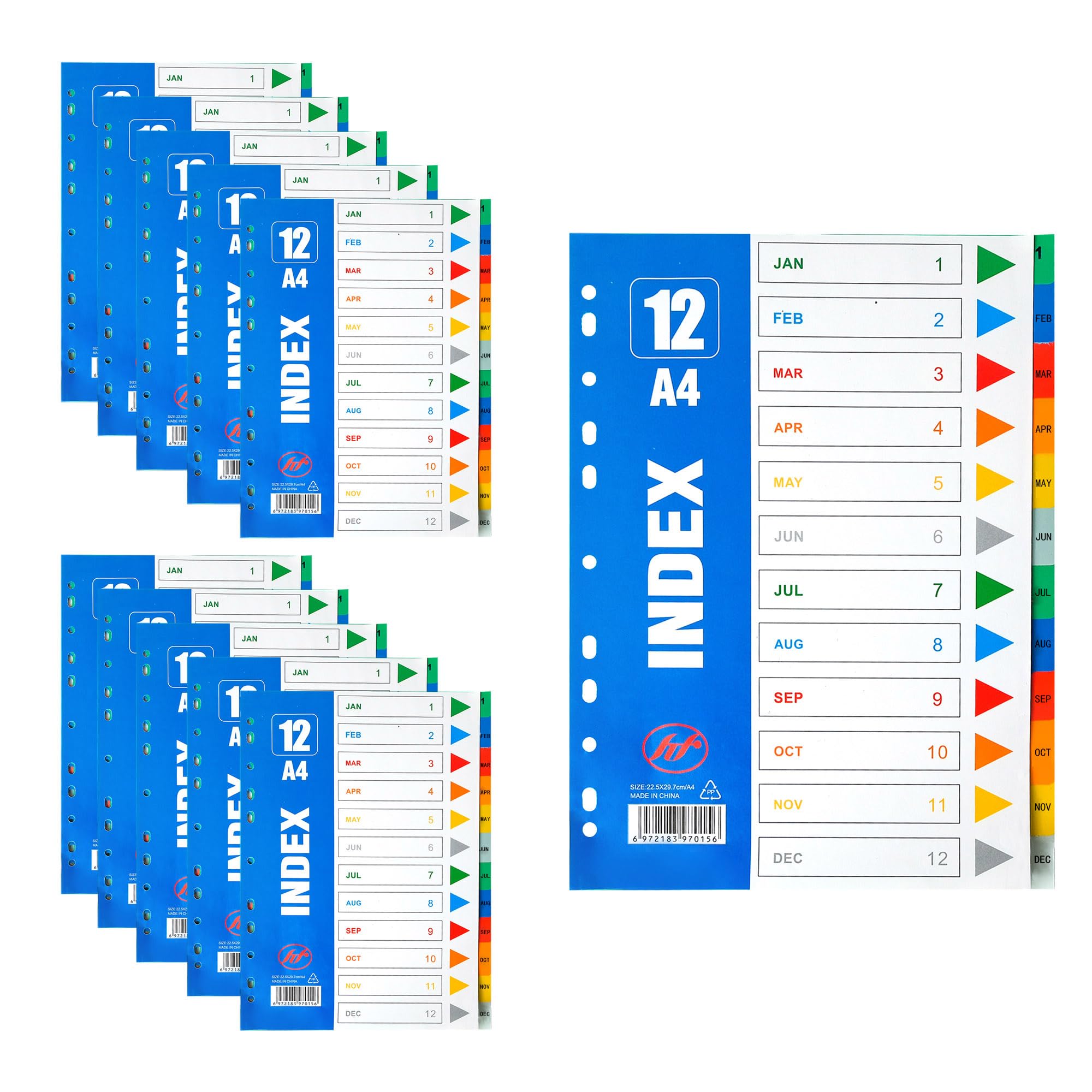 WENLISELL 10 Pack Jan-Dec File Dividers A4