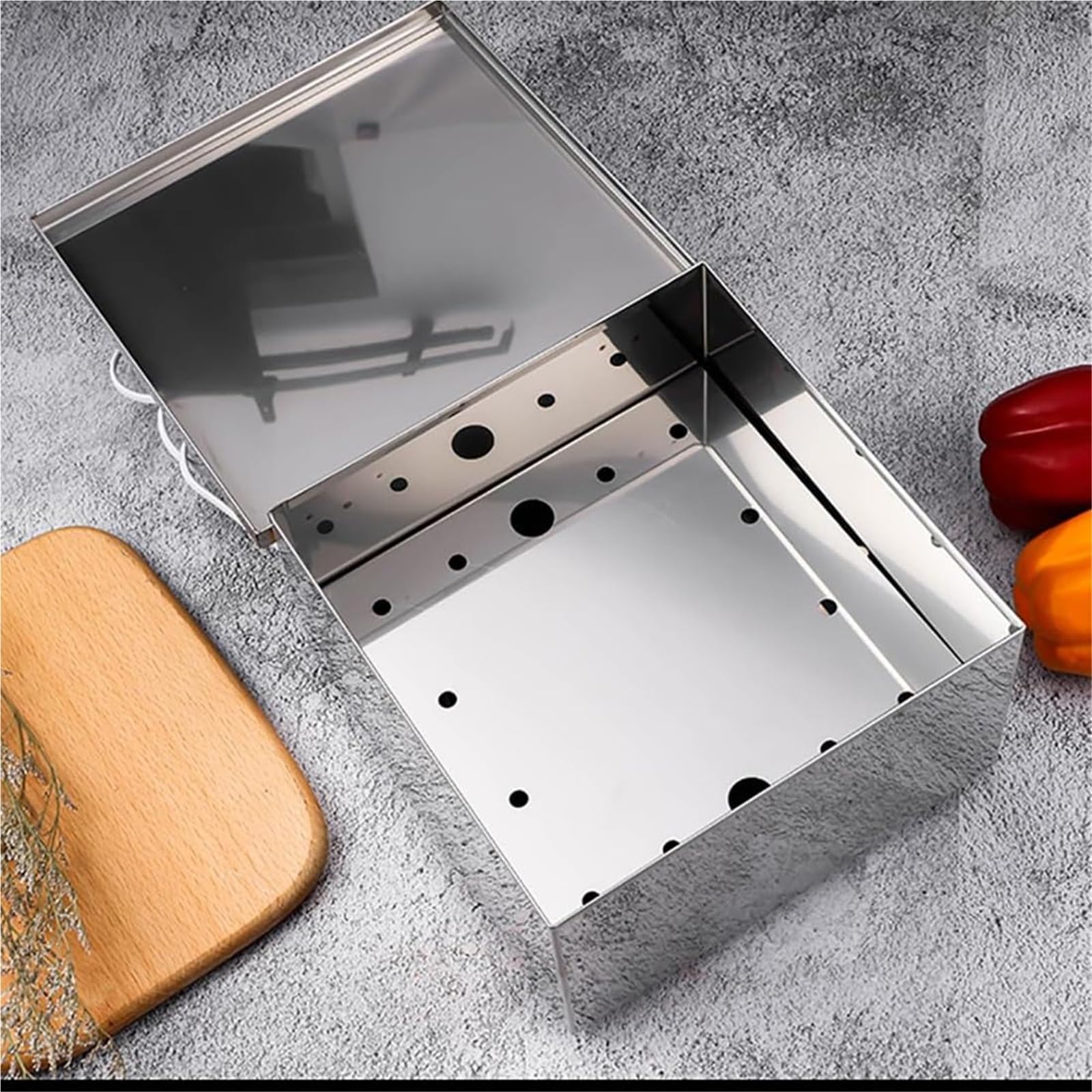 Horno de algas de acero inoxidable, contenedor de algas de 25 W con 3 bombillas incandescentes, 4 pies antideslizantes, función de secado, aislamiento térmico, horno de algas ajustable for sushi(L)