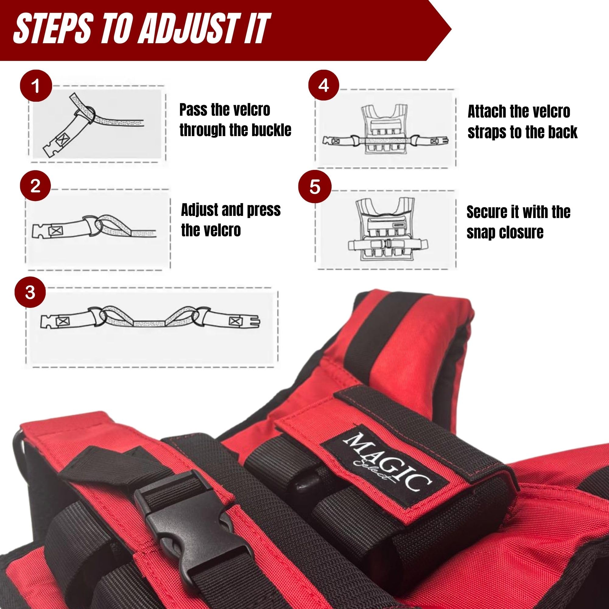 Giubbotto Zavorrato. Gilet Pesi da Allenamento. Gilet con Peso Regolabile 20 kg con Pesi Inclusi. Regolabile e Compatto per Uomo o Donna. Allenamento della Forza, Palestra in Casa, Crossfit, Corsa.