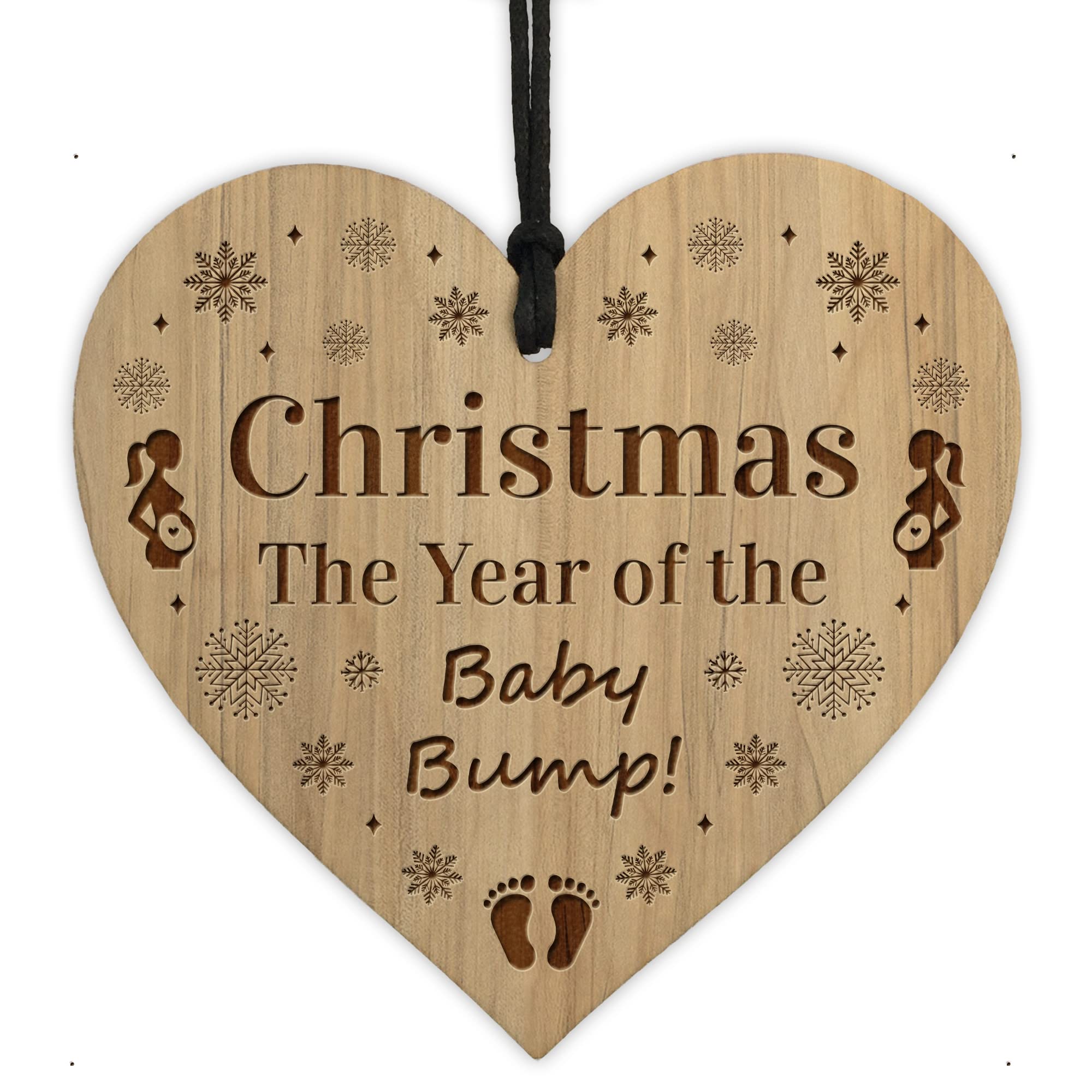 Red Ocean Year Of The Baby Bump Hanging Christmas Decoration Mum To Be Bauble Pregnancy Gift Tree Decoration Gift For Friend Mum