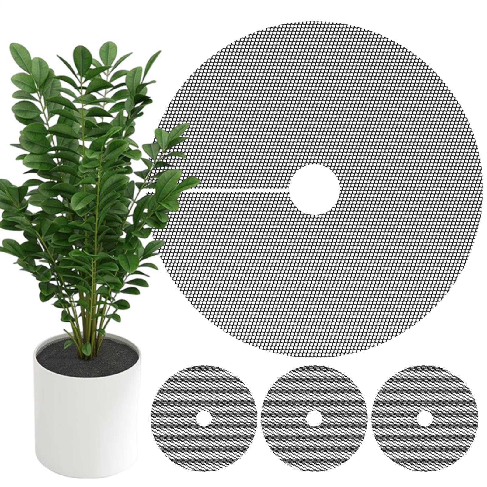 4 Pièces Grille de Protection pour Pot de Fleurs, 40cm Couvercle de Protection du Sol pour Pots de Fleurs, Protector Contre Les Chats, Protège la Terre des Animaux et des Enfant