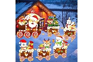 Holiday Train Set Yard Signs Outdoor Décor