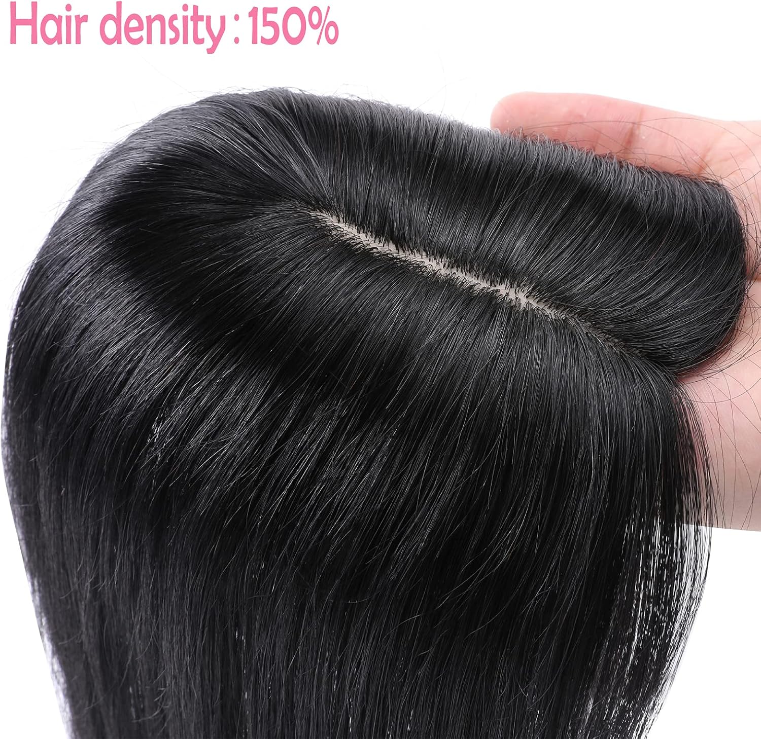 Rich Choices Real Human Hair Topper Silk Base For Thinning Hair Clip in