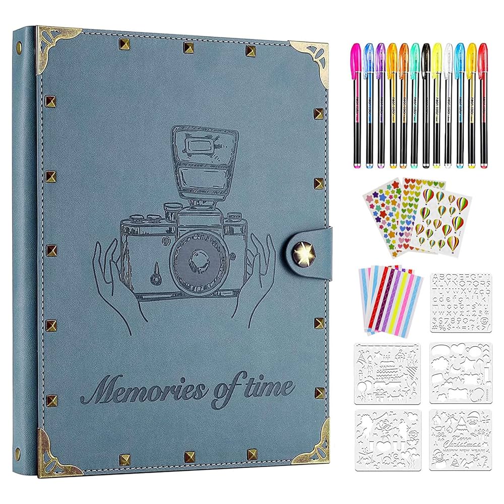 Amazon.com: ZEEYUAN Leather Scrapbook Album 60 Pages Love