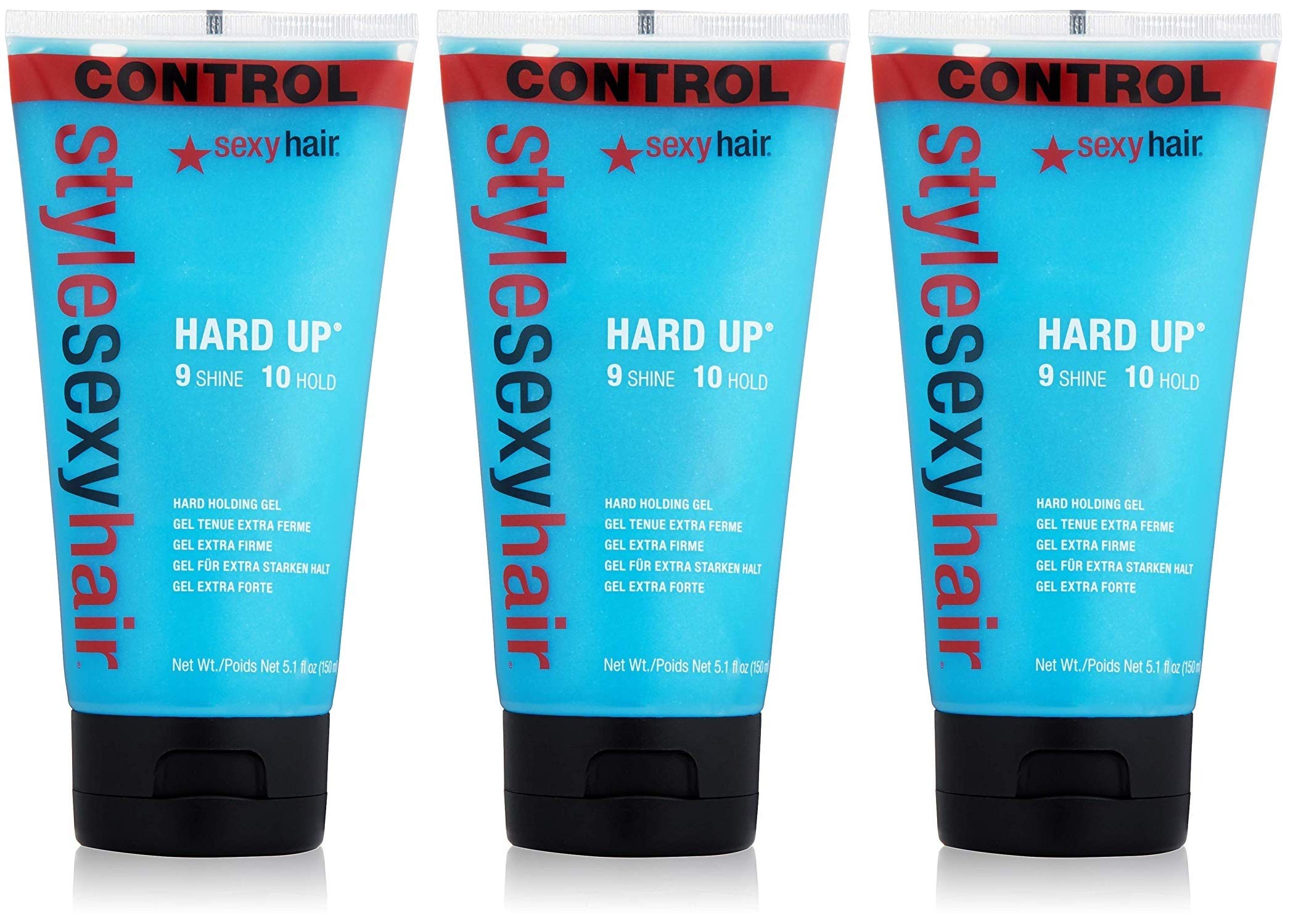Style Sexy Hair Hard Up Gel, 5.1-Ounce Tubes (3 PK) by Sexy Hair