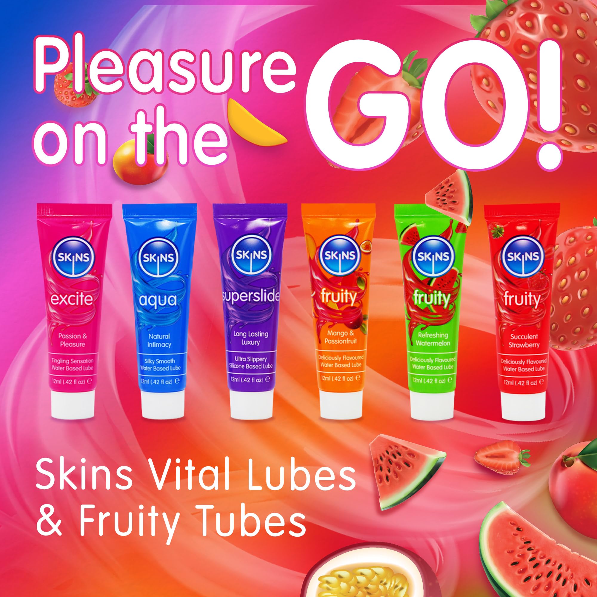 Amazon.com: SKINS Sex Lube Set - Water Based Lube, Tingle Lube and a  Silicone Lubricant, with 3 Flavored lubes for Couples