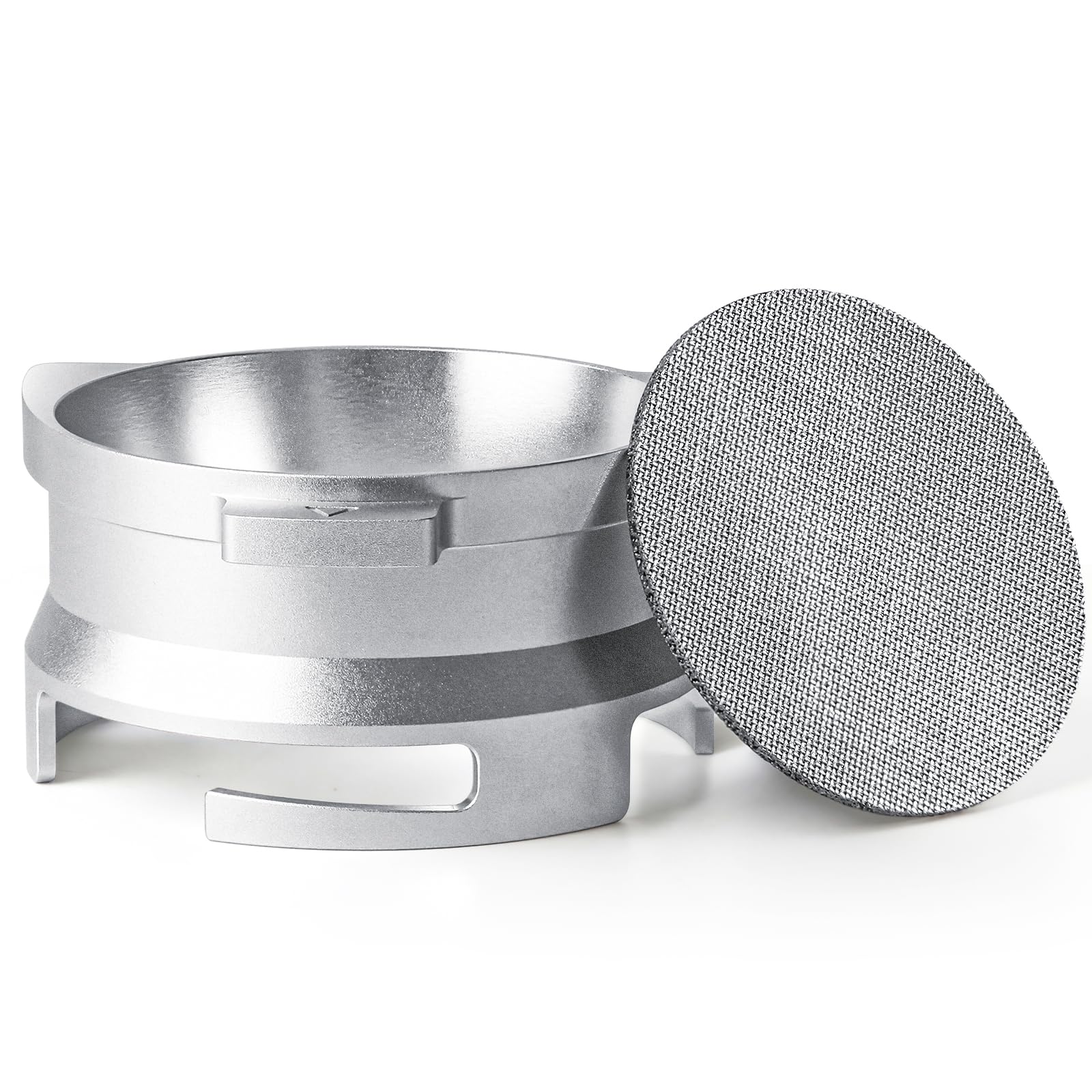 YFWOOD 54mm Dosing Funnel and Puck Screen Set, Lightweight Aluminum Espresso Funnel, for Breville Barista Portafilters,Hands-Free Coffee Accessrioes,