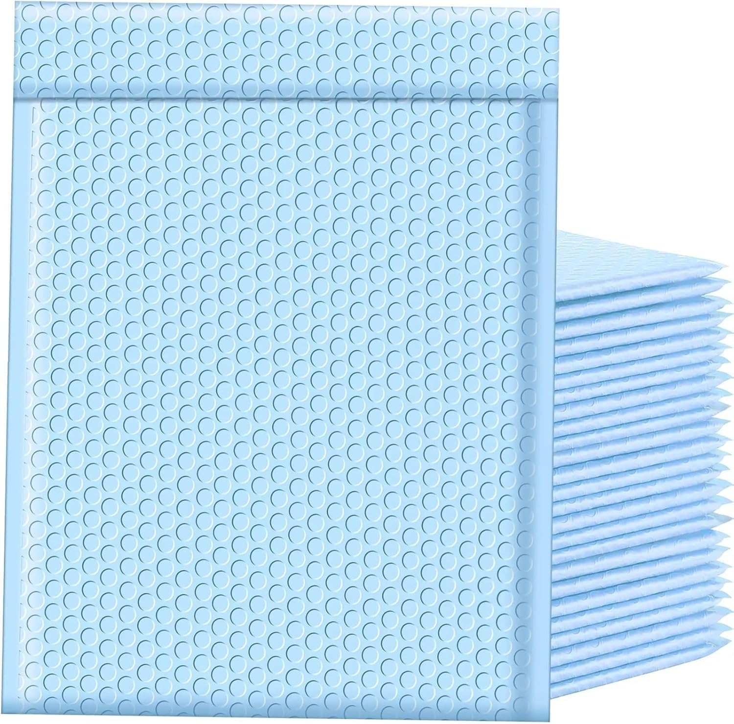 Buste imbottite Poly Mailers, Buste imbottite con bolle d'aria, autosigillanti, multicolore, varie misure, 100 pezzi(White,18 * 23cm)