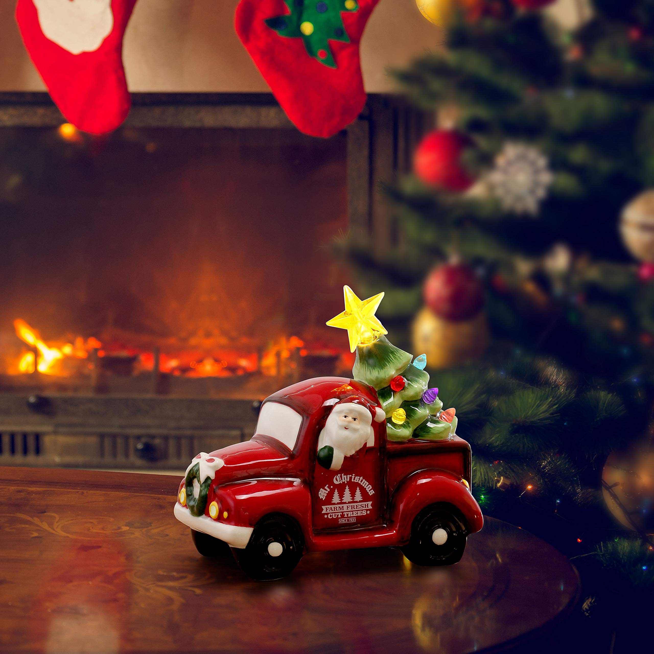 Amazon.com: Mr. Christmas Ceramic Truck with Tree 5.5