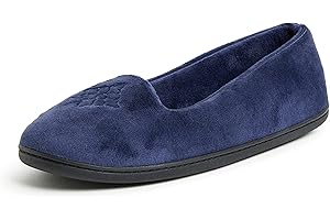 Women's Cozy Memory Foam Indoor Rebecca Closed Back House Ballet Slipper with Wide Widths