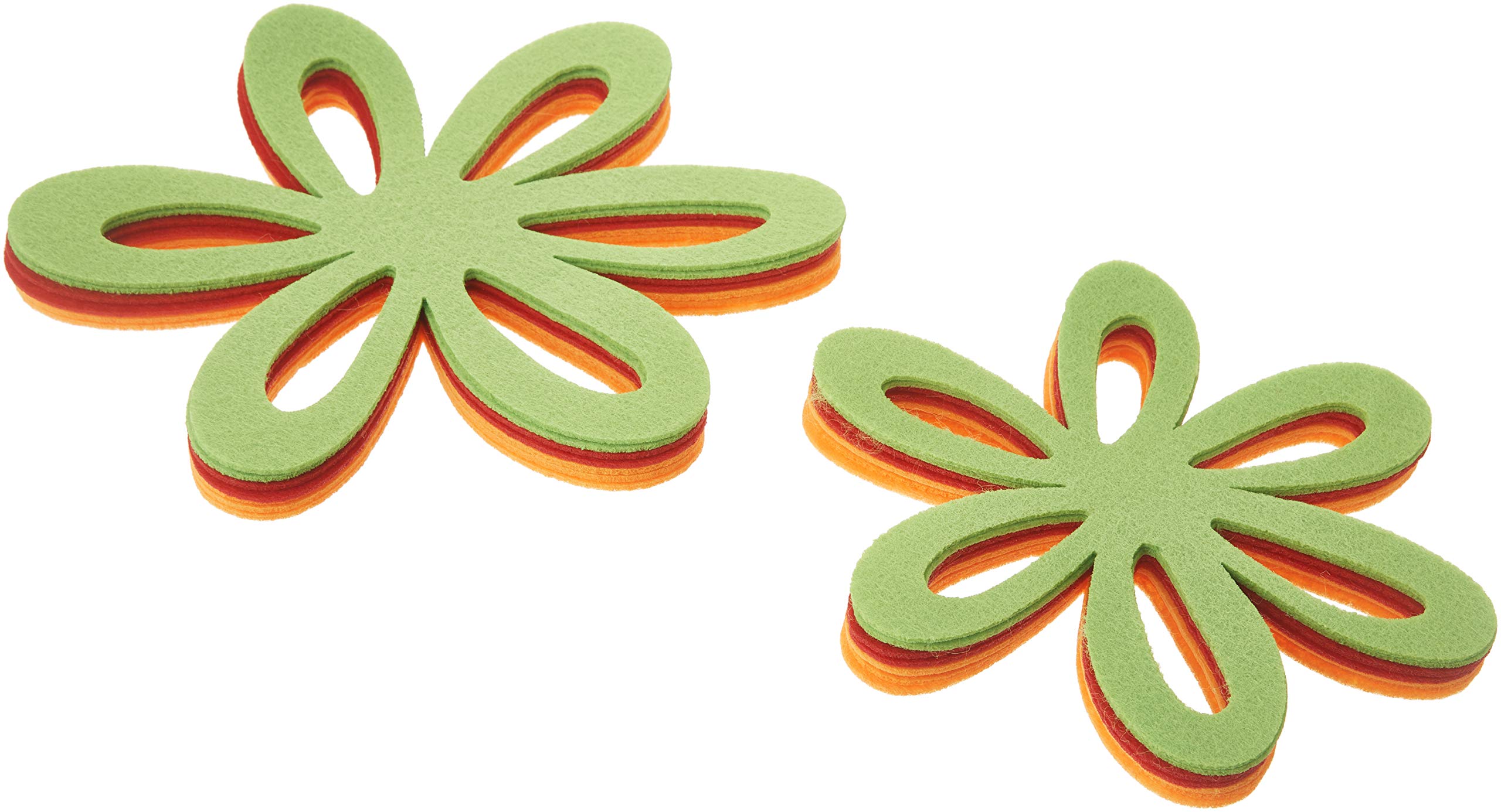 COLORFUL 14 PIECE FELT FLOWER PAN SEPARATORS