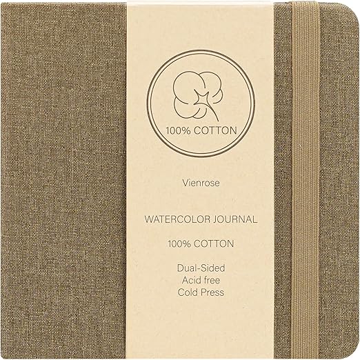 Vienrose Watercolor Sketchbook, 5.5"x5.5" Watercolor