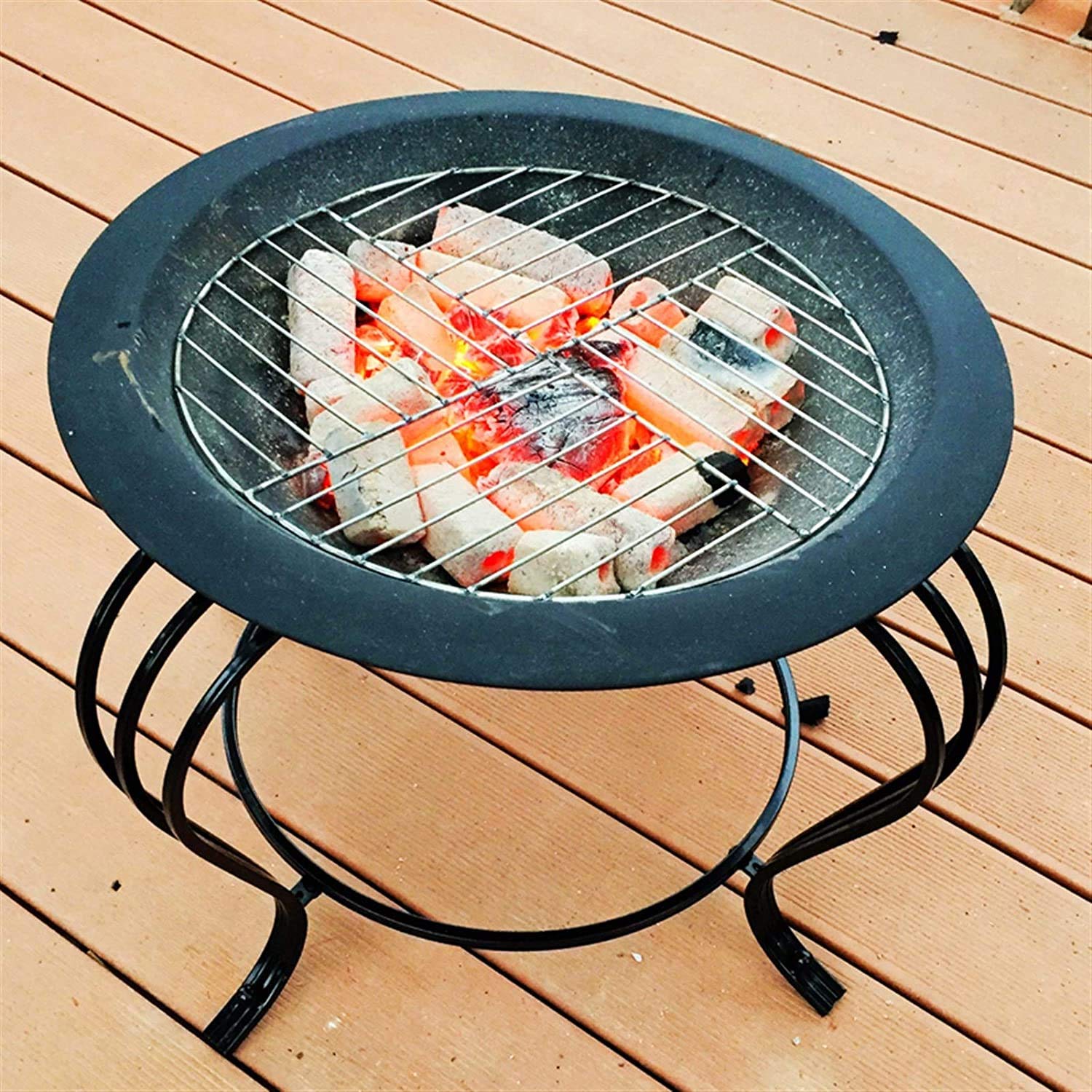 Feuerstellen im Freien, Holzbefeuerte Feuerstelle, Feuertische im Freien, Holzkohlegrill, natürliche Holzheizung, Feuerstelle, für Hinterhof, Camping, Picknick, Lagerfeuer mit Abdeckung, Gri