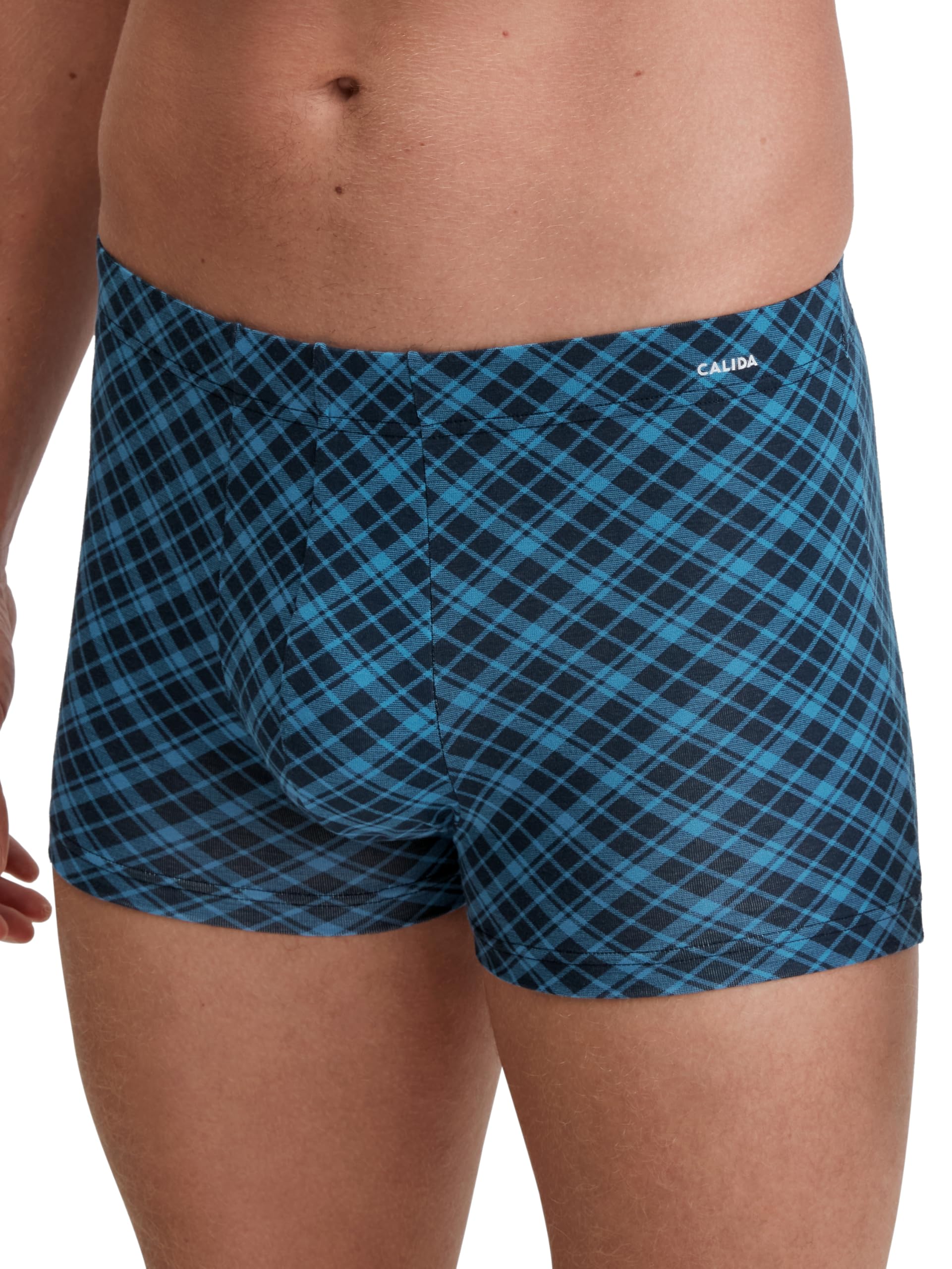 CALIDA Cotton Code Design Boxer Brief Herren, elastisch, weicher überzogener Bund, ohne Eingriff