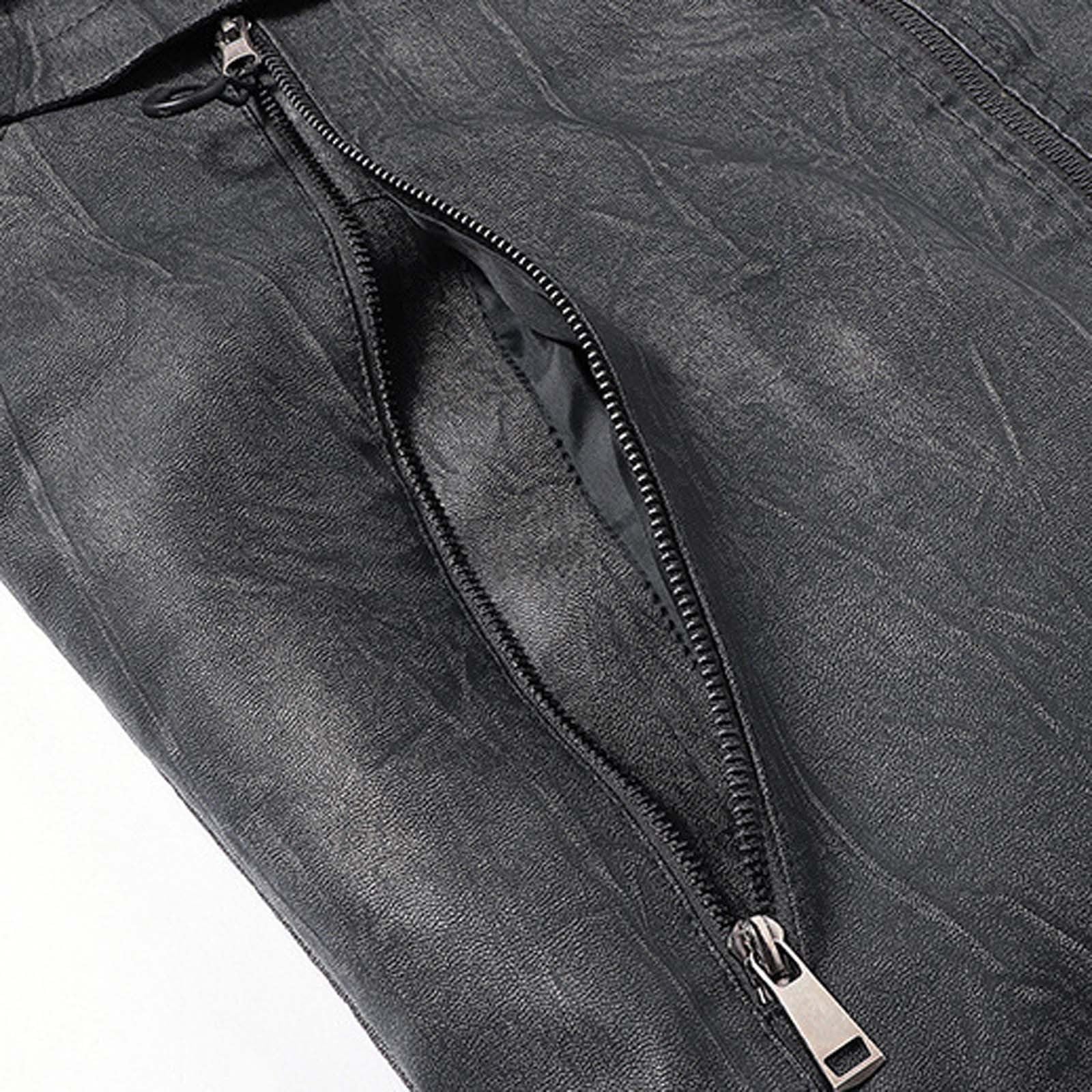 Generisch 2026 Gepolsterte -Lederweste Herren Outdoor-Sport Warmes Unterhemd Schultern Arbeitskleidung Taschenweste (Grey, XXL)