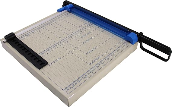 TEXALAN(R) Paper Cutter Guillotine 12 A4 Multi-Purpose Trimmer for Metal Sheet, Leather, Plastic Sheet, Non-Woven Fabric, 12 Sheets 80-Gram Paper