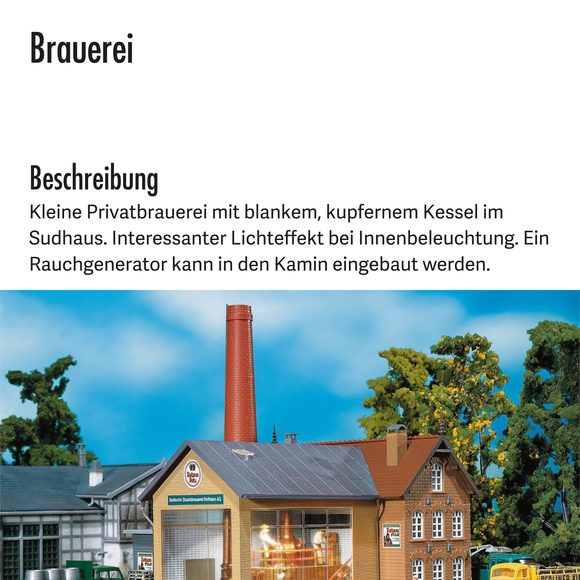 Faller 130960 H0 Brauerei, Braun, Weiß, Grau, Einheitsgröße