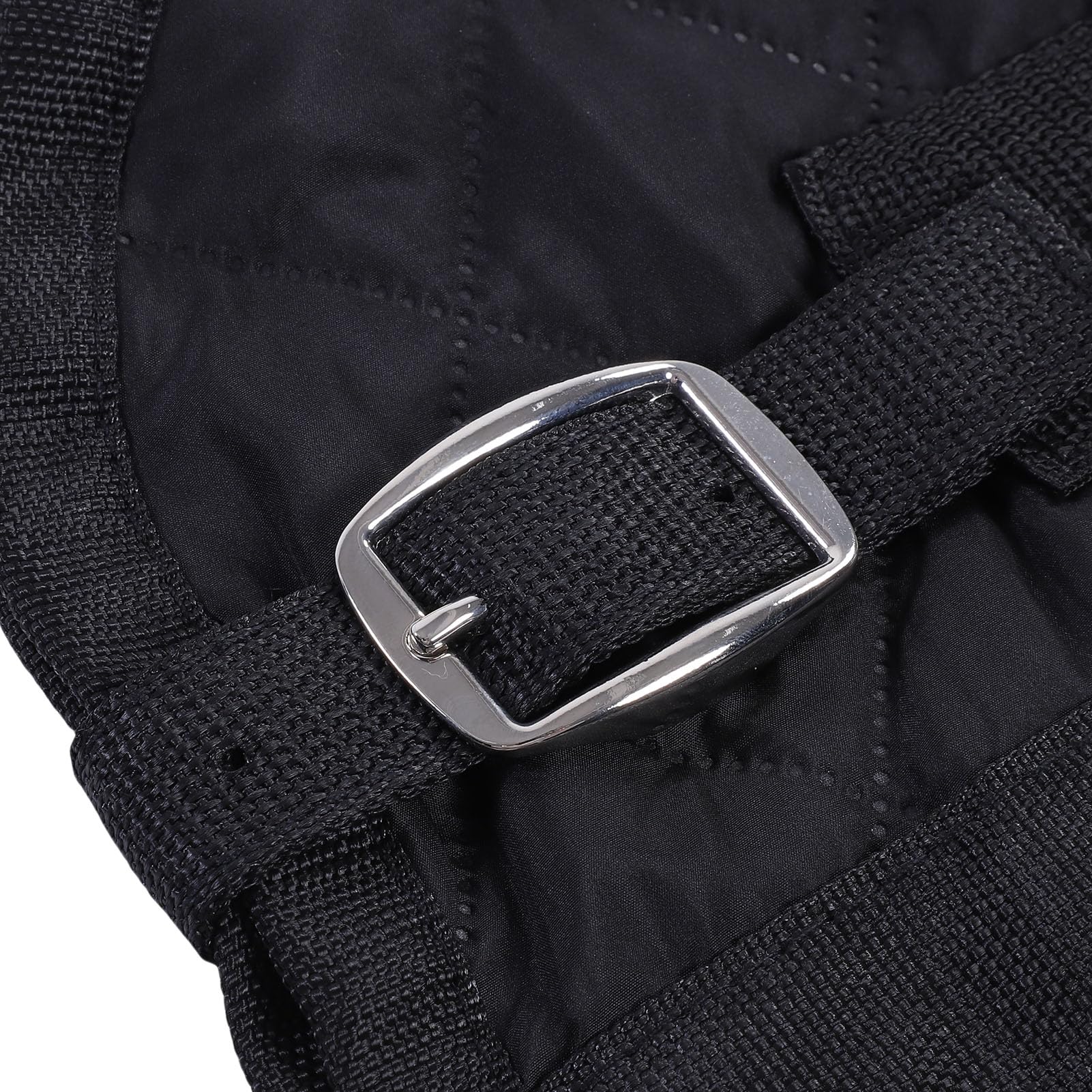 Coperta per cavallo regolabile, impermeabile, materiale imbottito in pongee, per uso in tutte le stagioni, nero