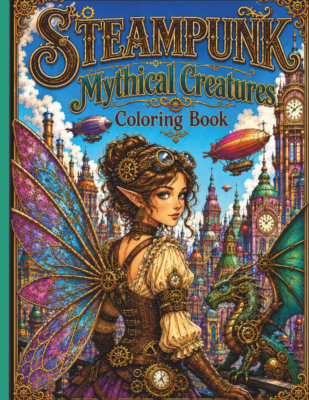 STEAMPUNK Mythical Creatures Coloring Book