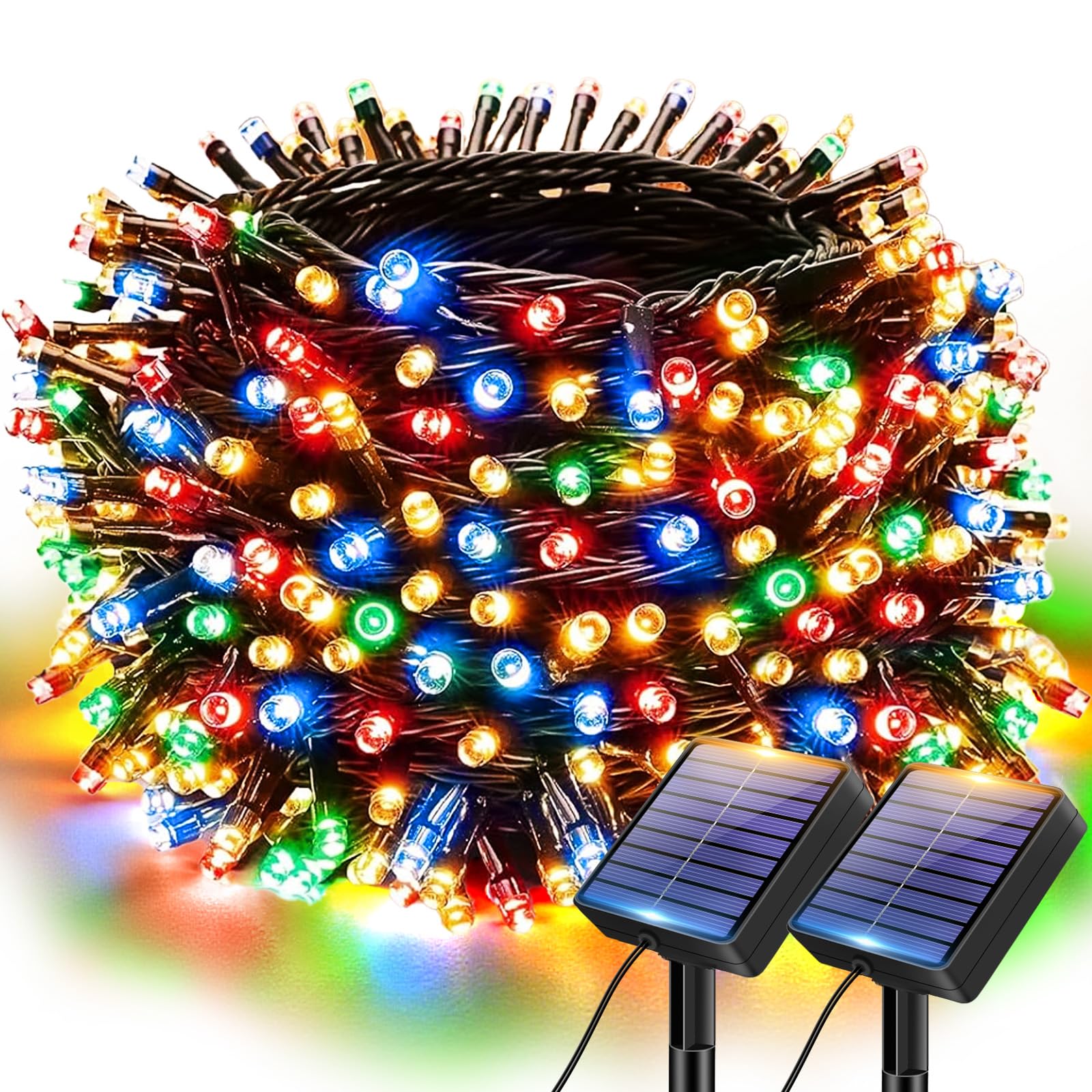 btfarm Solar Lichterkette Outdoor 6M 60 LED, IP65 Wasserdicht Lichterkette Solar Außen Wetterfest, 8 Modi Solarlichterkette Aussen für Garten Balkon Baum Terrasse Weihnachten Hof