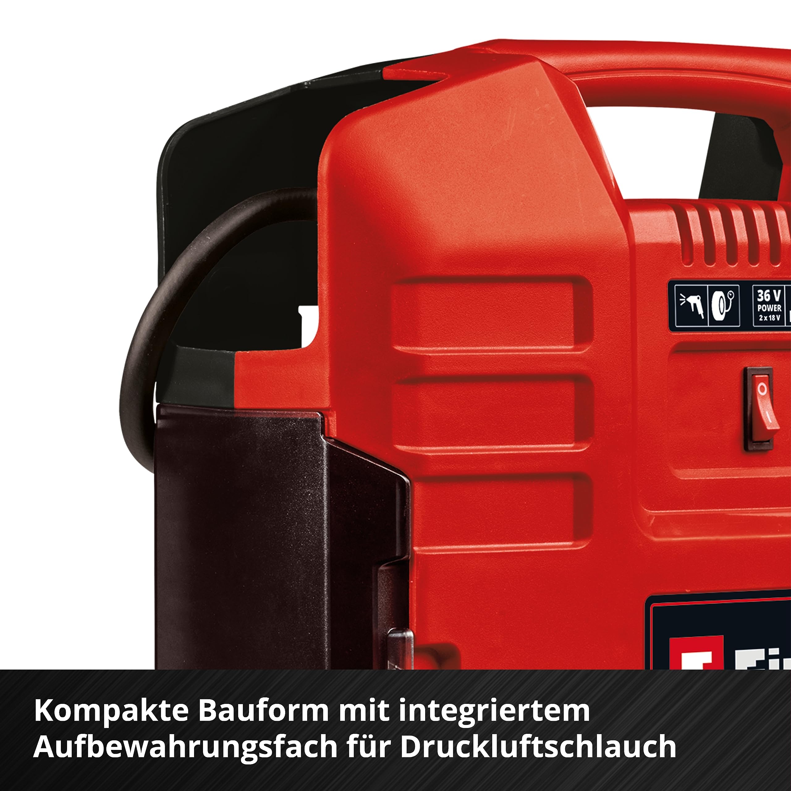 Einhell TE-AC 36/8 Li OF Set-Solo Power X-Change Akku-Koffer-Kompressor 36 V 8 bar ölfrei 130 l/min