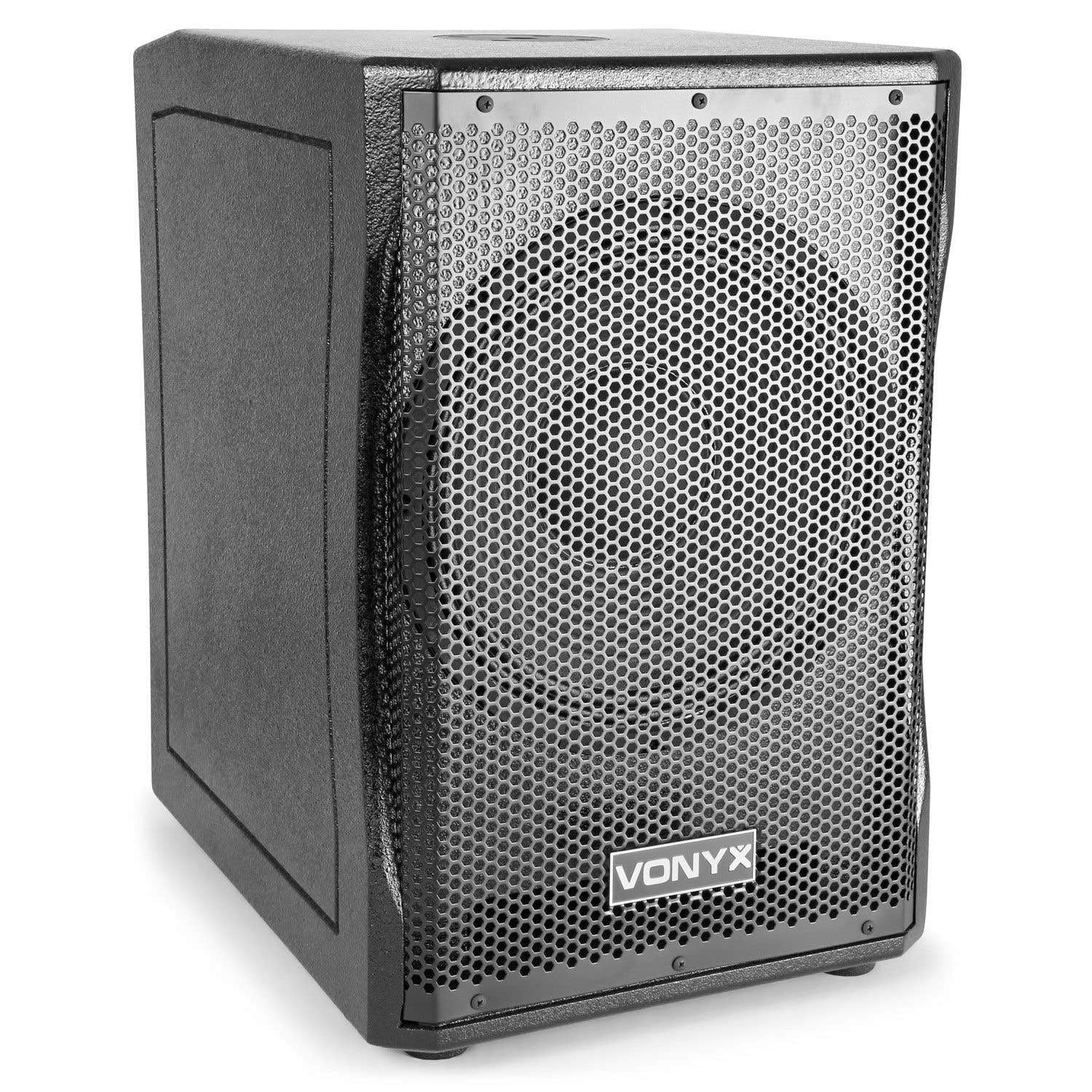 Vonyx VX1200 – Pack de 2 Unidades – Sistema de Sonido Activo 2 vías 750W con subwoofer 12”, Column Array, entradas XLR y RCA, Equipo de Sonido Profesional Plug and Play para Eventos y DJ, Color Negro