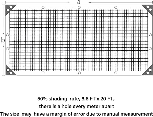 Miniatura 52 de winemana - Toldo para sombra del 90%, cubierta de sombra para perrera, resistente y duradera, lona de malla con ojales, para patio, plantas