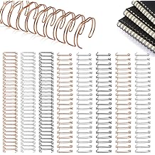 Vmiapxo 24 Pcs 1" Diameter 23 Holes Metal Double Loop Binding Wires, Large Binding Combs Spines Book Cinch Binding Machine Wire for School Office Notebook Maker Mixed Color