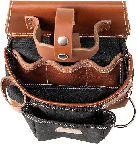 Miniatura 3 de LAUTUS Cinturón de herramientas de plataforma de nailon curtido y resistente, carpintero, construcción, enmarcadores, manitas, electricista