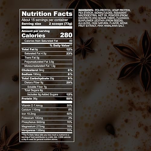 Miniatura 2 de Blueprint de Bryan Johnson Proteína vegana en polvo de reemplazo de comida  Proteína de cáñamo a base de plantas con 27g de proteína por porción