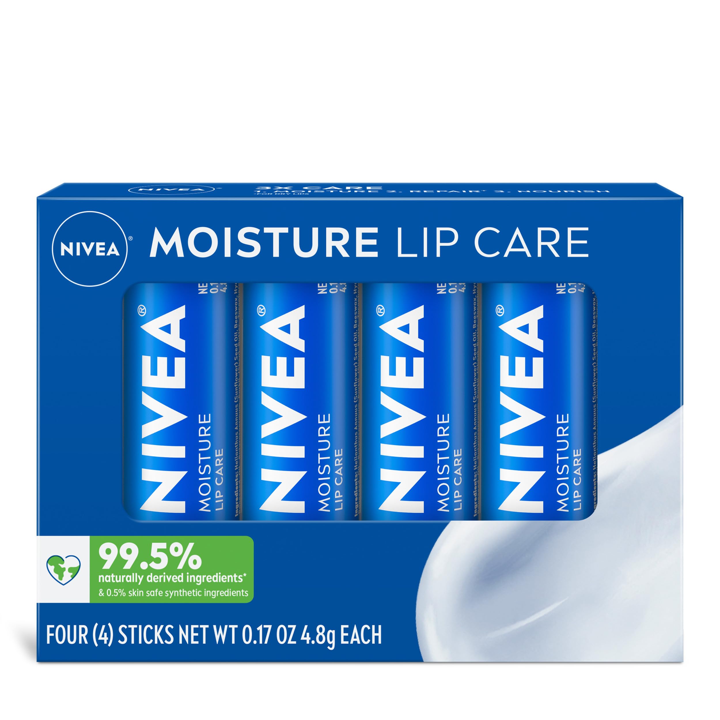 nivea vitamin c lip balm Amazon.com: NIVEA Moisture Lip Care, Hydrating Lip Balm with Shea Butter,  Nourishing Oils and Vitamin C & E, 3-in-1 Moisture, Repair and Nourish,  0.17 Oz Stick, Pack of 4 : Musical Instruments