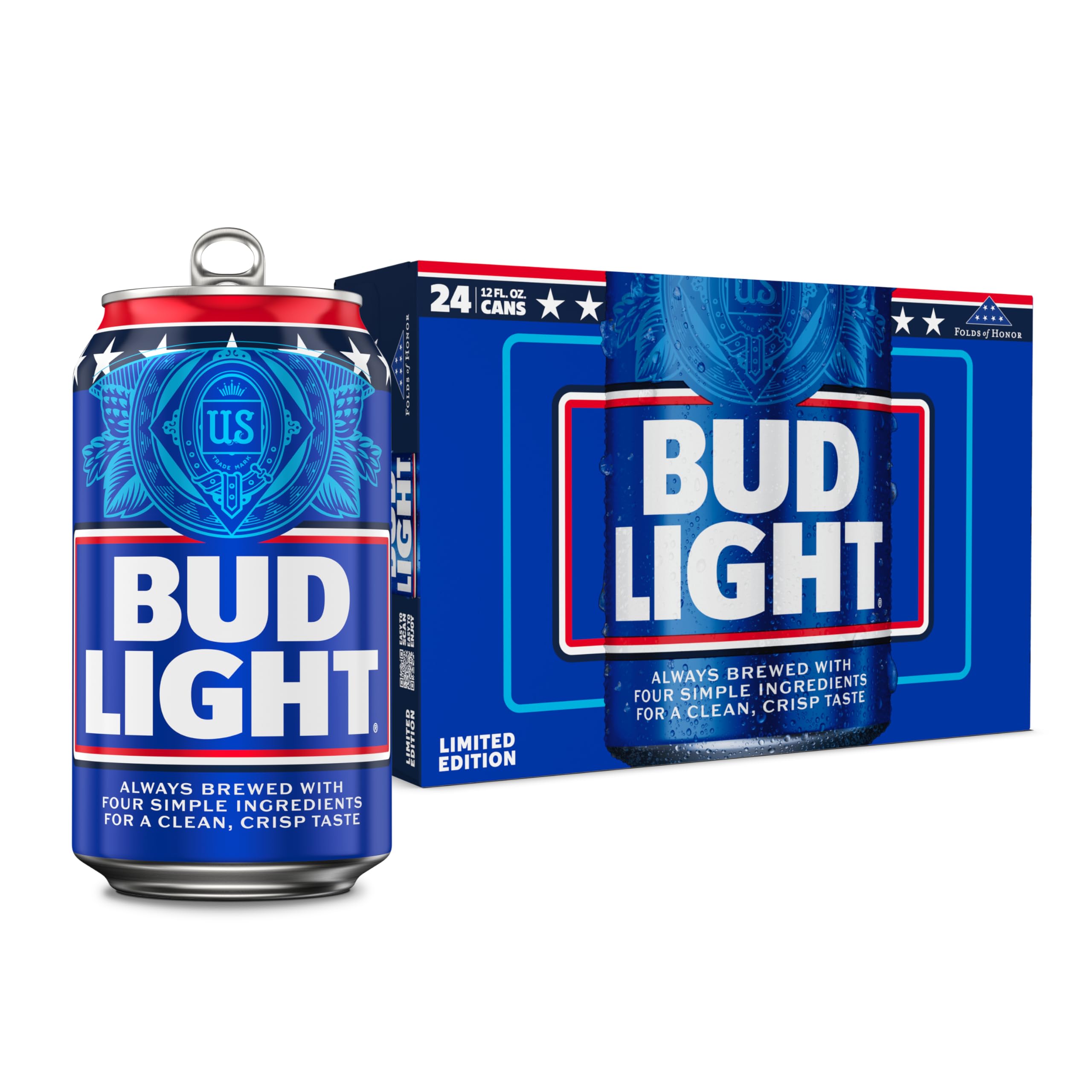 Bud Light Beer, 24 Pack Beer, 12 Fl Fl Oz Cans