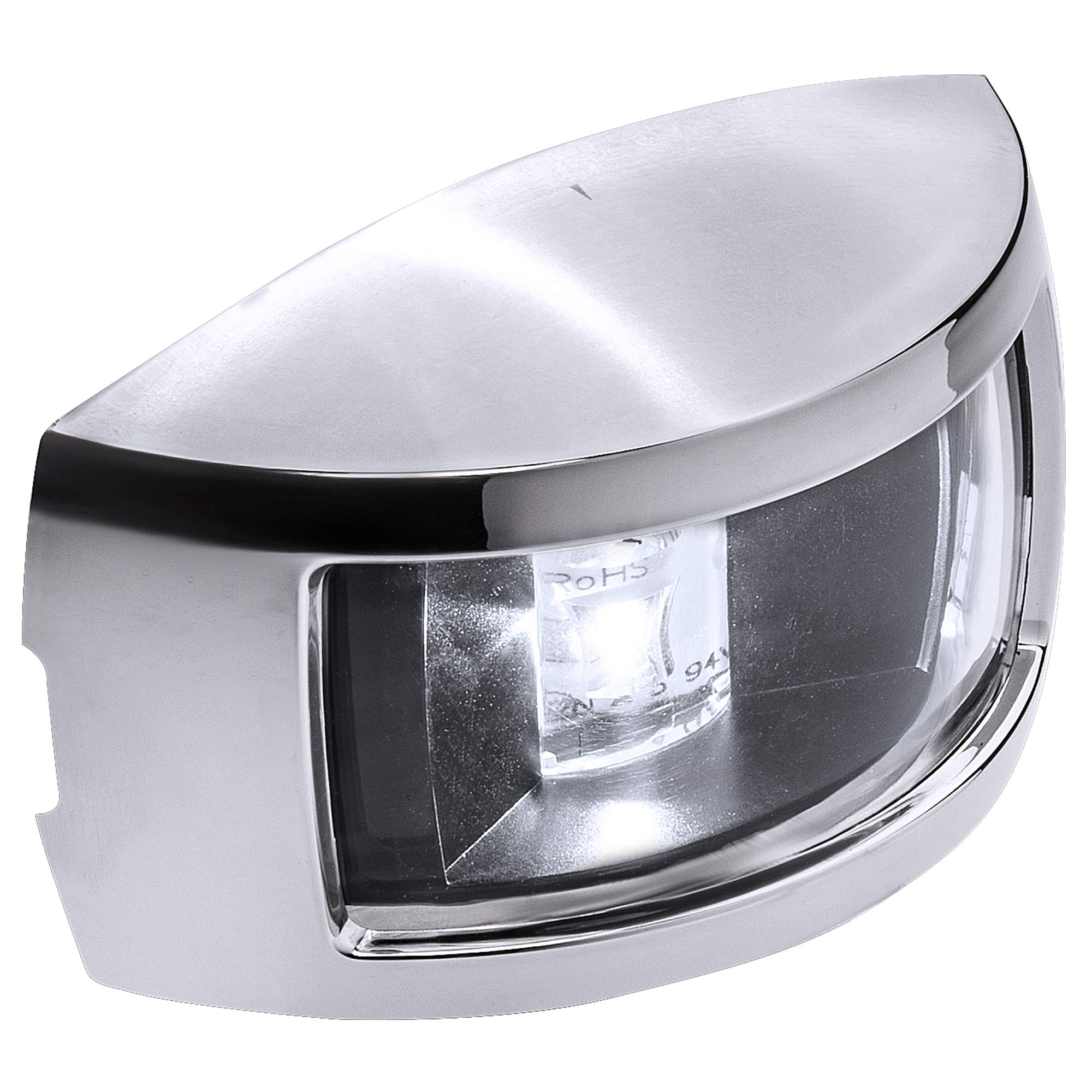ONLINE LED STORE White Stern Marine Navigation Light [IP67 Waterproof] [USCG Approved] [Corrosion Resistant Chrome and ABS] 2 Nautical Mile Visibility for Fishing Boat Yacht Pontoon up to 65.6' (20m)