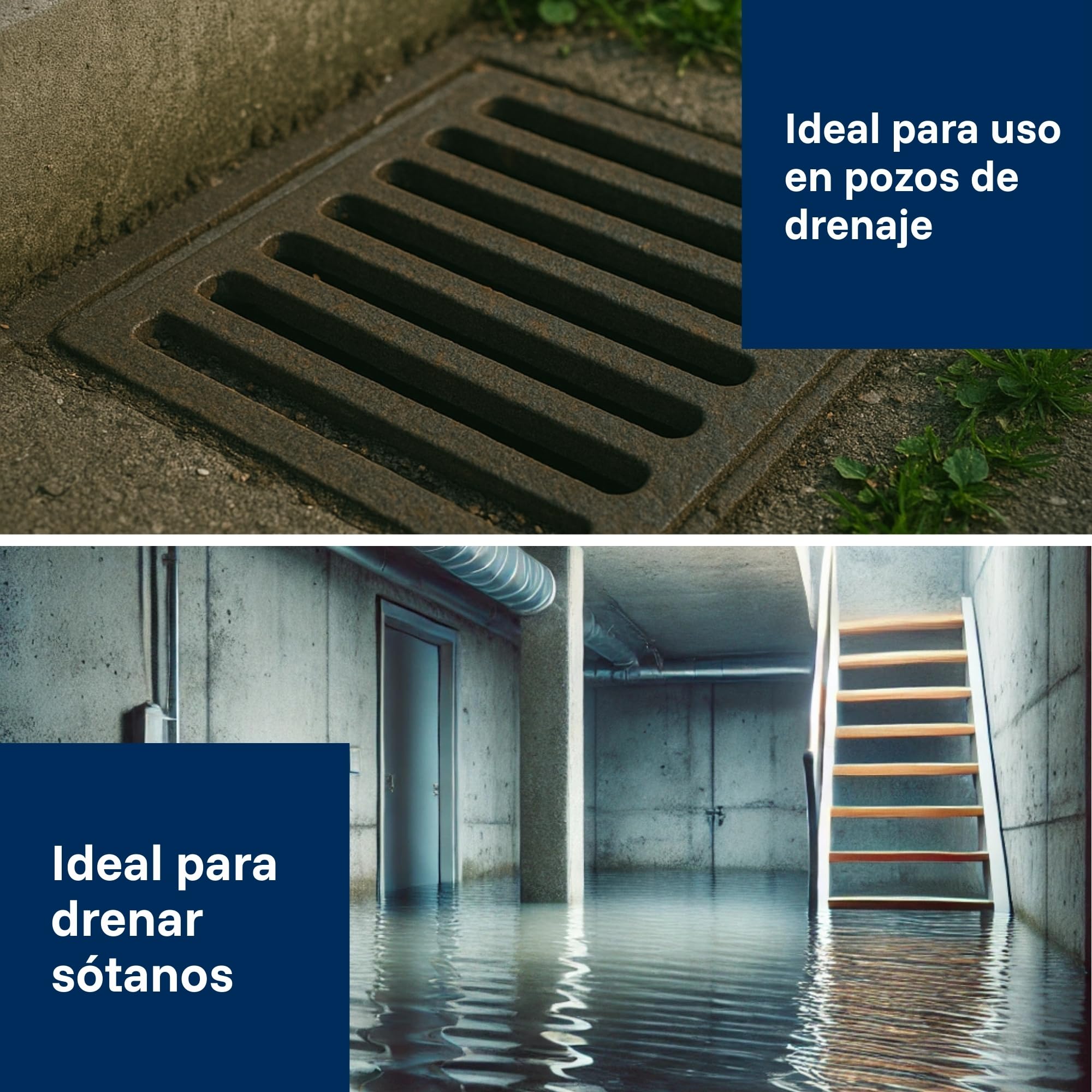 Bomba sumergible para aguas residuales T.I.P. 30190 I-Compac 7500, caudal de hasta 7,5 l/h, 18 x 13 x 30 cm
