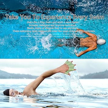 Silicone Swimming Gloves for Men Women Aquatic Training 2 Pairs