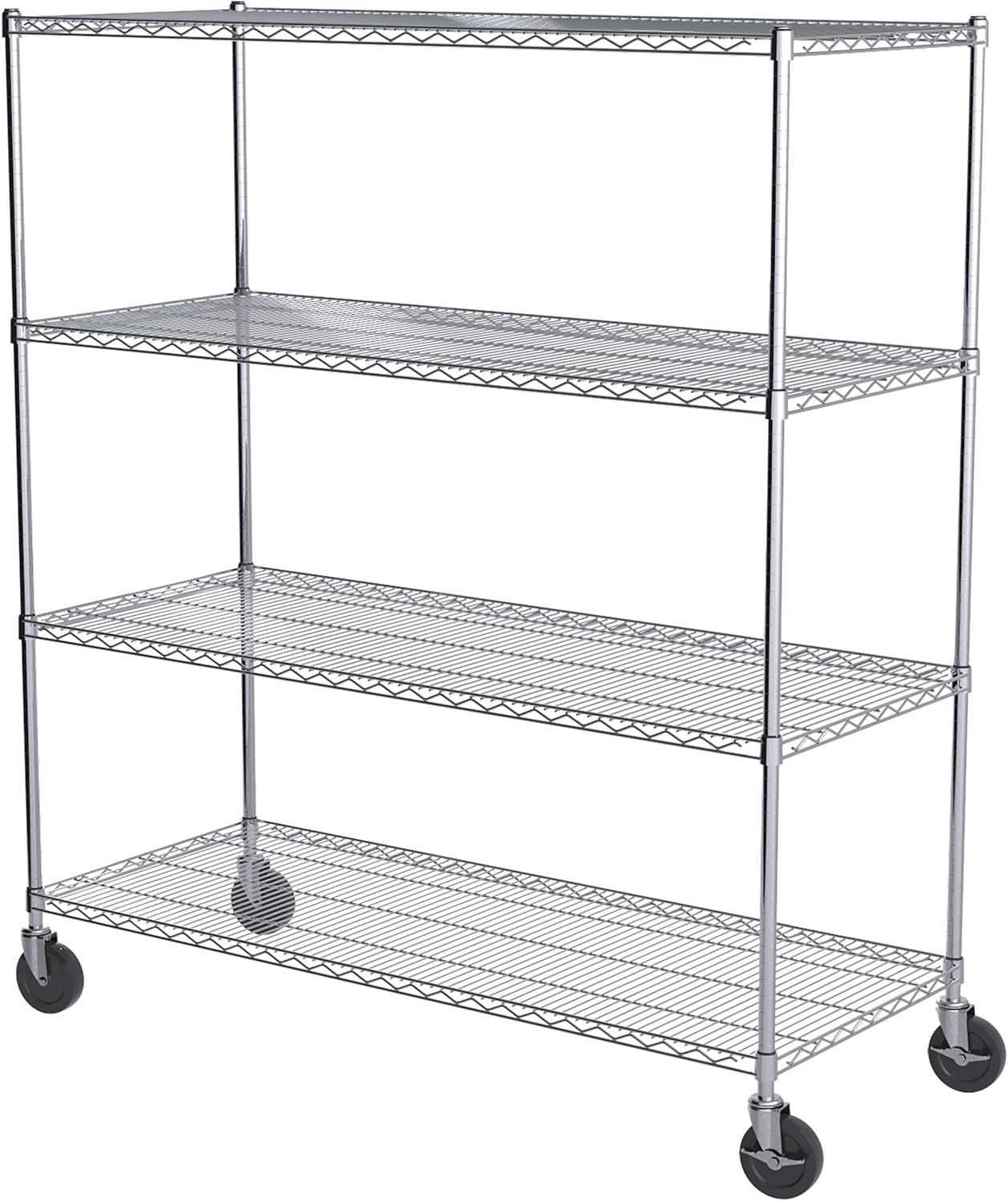 Akro-Mils AWPCAST5Y Swivel Non-Marking Locking Caster Wire Shelving System Upright Legs 2 Casters with Brakes, 500lbs Weight Capacity, 5-Inch