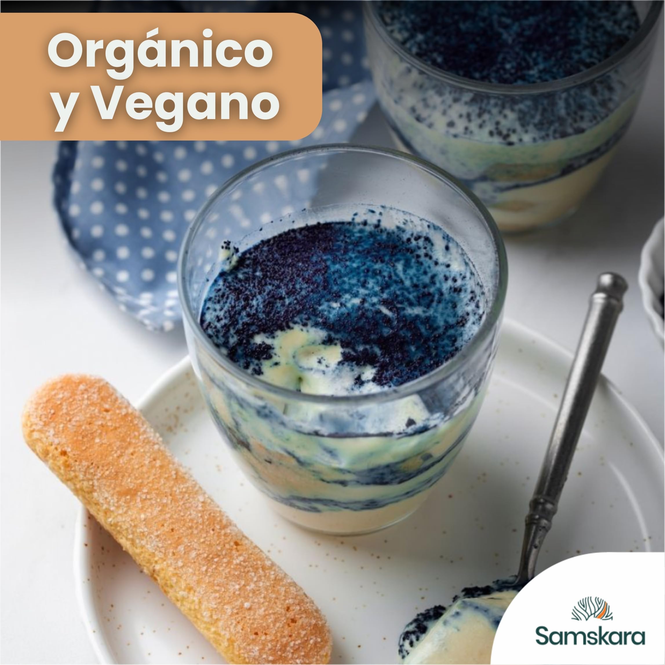 Espirulina Azul BIO | Extracto de Ficocianina 100% | colorante azul alimentario natural | a base de algas | Luminoso para batidos, repostería, bebidas, yogur y mas | sin OMG | 50 gramos x 1 pack