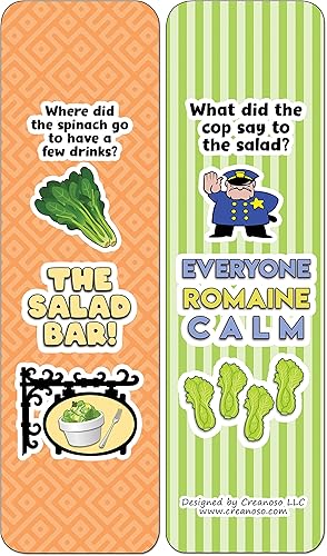 Miniatura 4 de Creanoso Divertidos marcapáginas de bromas de ensalada (paquete de 12)  Ideas de regalo de calidad premium para niños, adolescentes y adultos