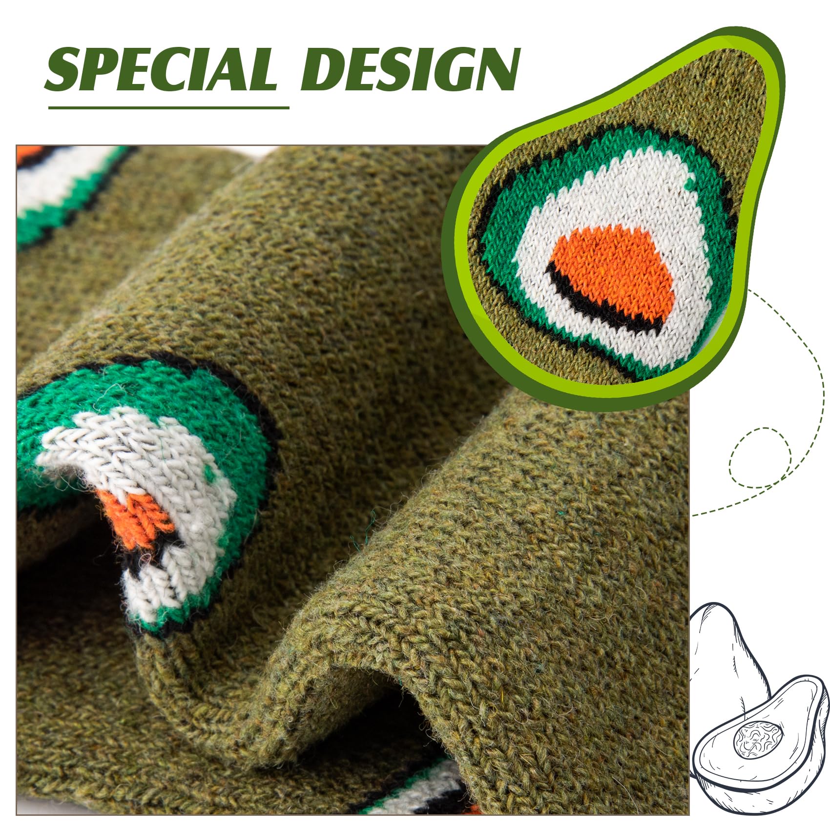 YSense Snug 5 Paia Calze Donna Lana Invernali, Termiche Divertenti, Vintage Natalizi Fantasia