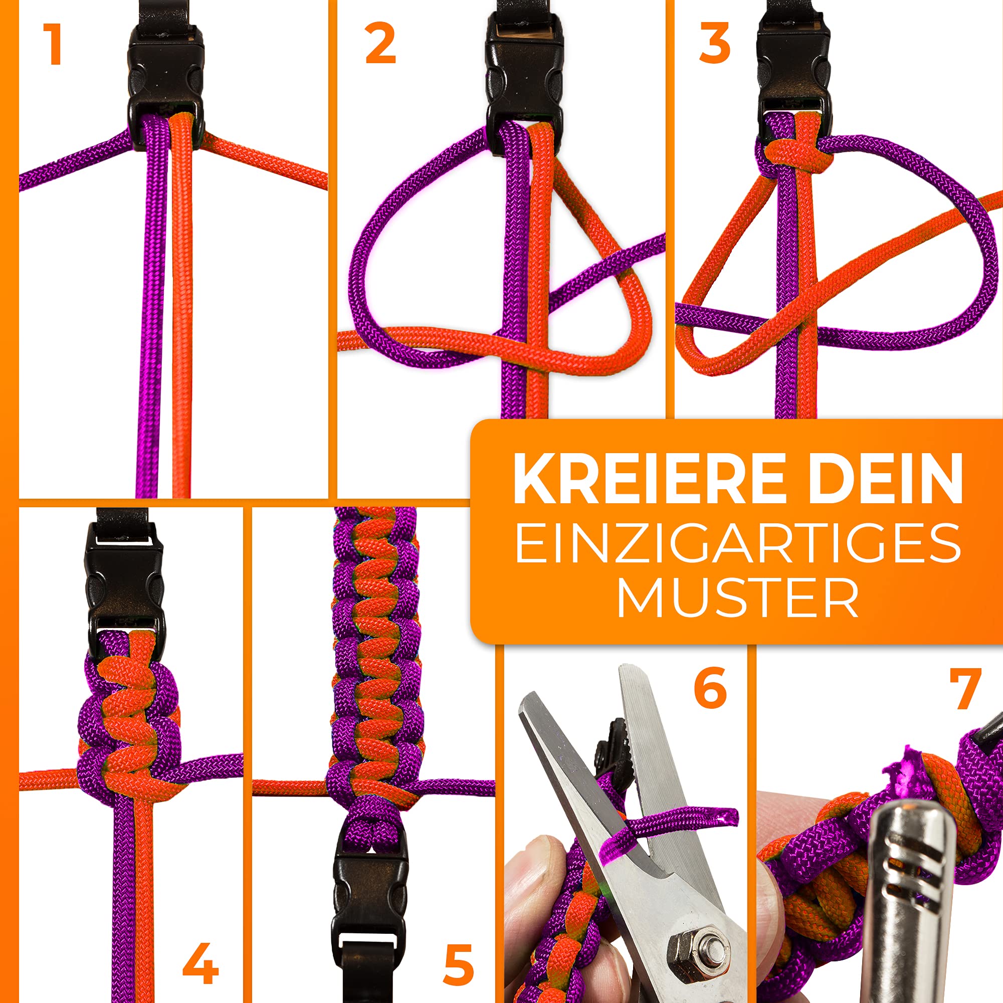 4 mm linka Paracord 550 | 7 rdzeni | wyposażenie outdoorowe | linka Paracord do obroży dla psa | linka Paracord do obroży dla psa | linka Paracord (15 m, zielono-czarna)