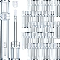 Vista 1 de Hsei 50 tubos vacíos de brillo de labios con varita, recipientes de bálsamo para labios transparentes resistentes a granel, tubos de lápiz labial