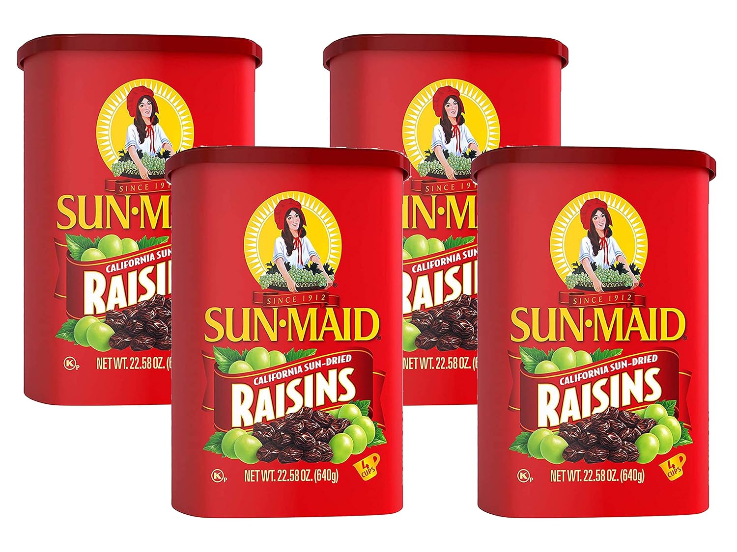 Sun Maid Natural California Raisins (22.58 Ounce , Pack of 4)