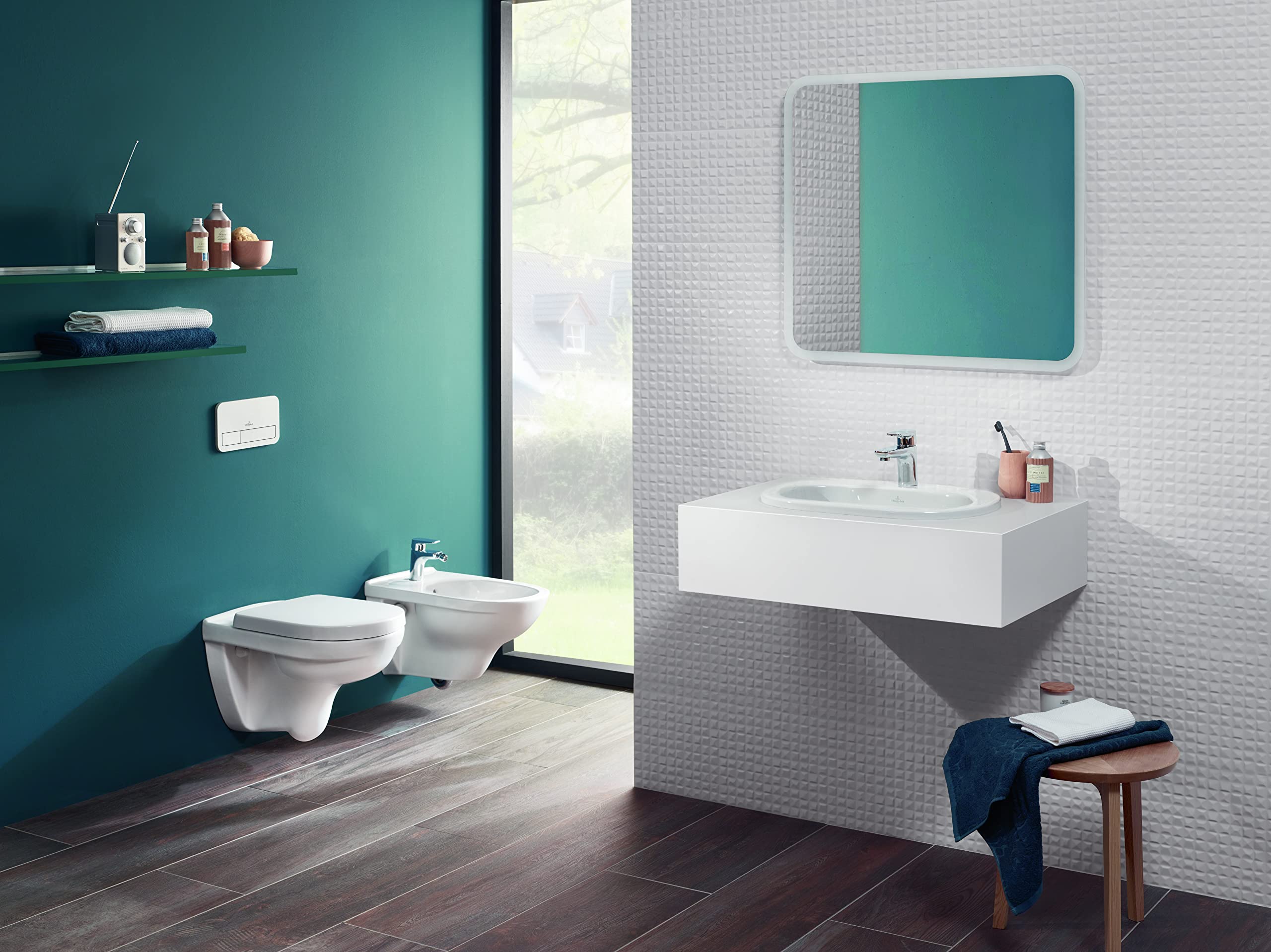 Villeroy & Boch O. Novo Toilette avec assise suspendue, chasse d'eau directe et sans bordure, 5660HR01