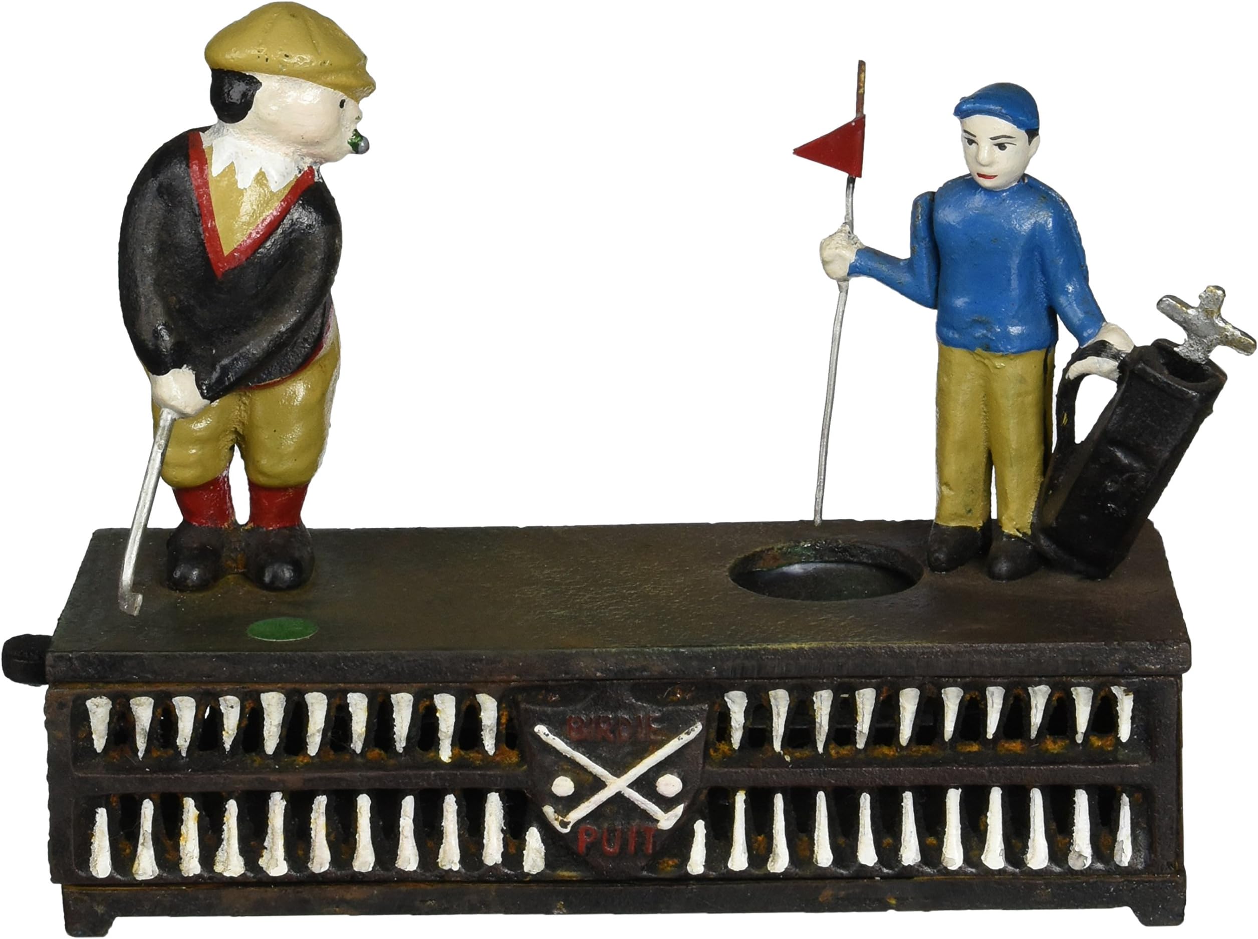 Design Toscano SP1312 The Golfer Iron Mechanical Bank,Faux Aged Paint