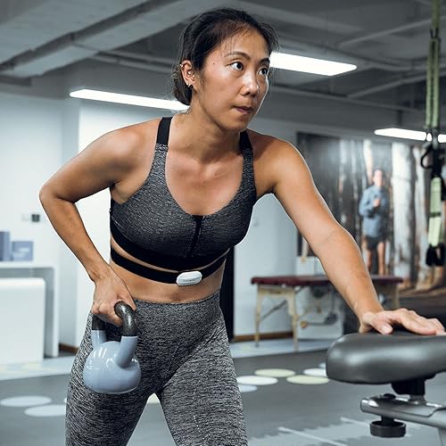 Vista 27 de COOSPO Bluetooth Heart Rate Monitor Chest Strap H808S, ANT+ BLE HR Monitor Chest, HRM IP67 Waterproof, 300H Battery Life Negro puro