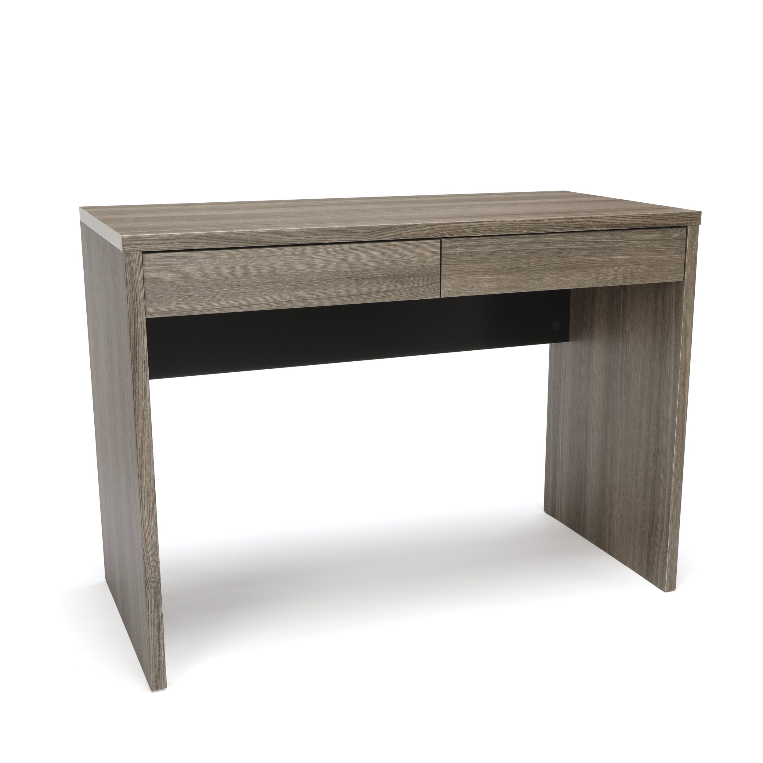 OFM Essentials Collection 2-Drawer Solid Panel Office Desk, in Driftwood