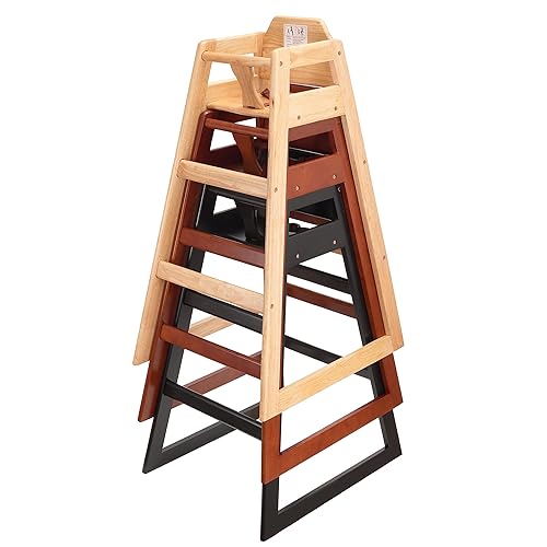 Miniatura 5 de Stager Direct, asiento listo para montar, silla alta de madera para restaurante, sillas altas para bebés, silla de alimentación duradera con