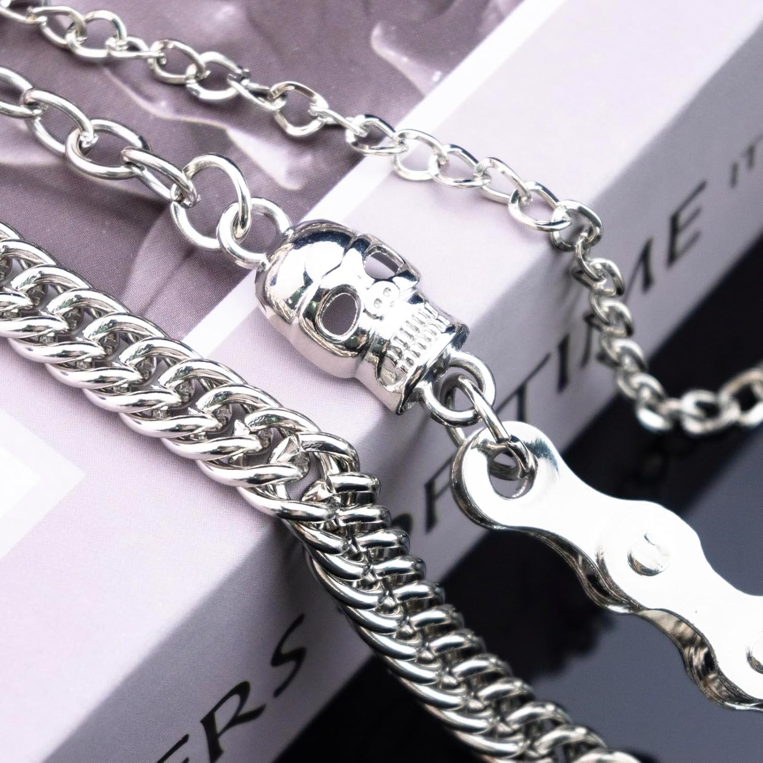 Pants Chains For Men Women Cool Skull Belt Chain Long Biker Wallet Chain Emo Accessories Gothic Clothes Jewelry Punk Jean Chains Trousers Pocket Belt Key Chains For Hip Hop Rock - Image 9